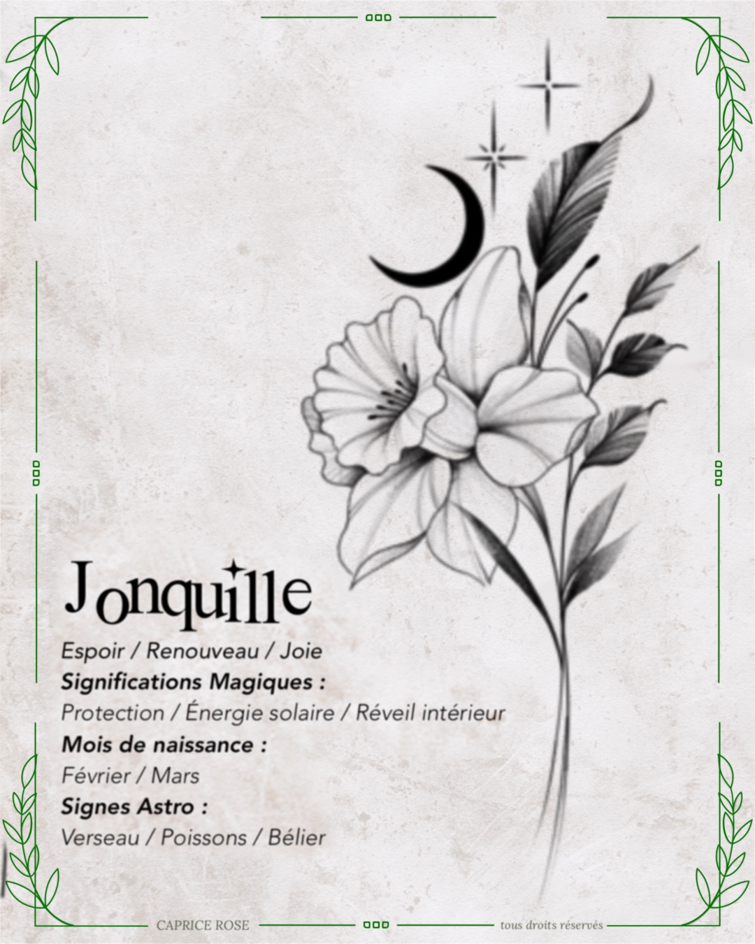 Jonquille (floral lunaire)